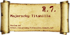 Majerszky Titanilla névjegykártya